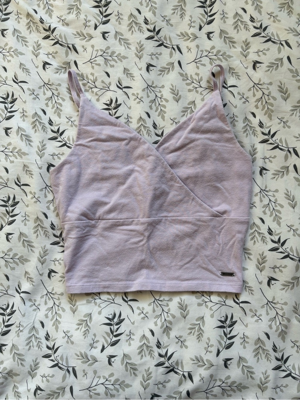 Hollister Lavender Wrap Crop Top